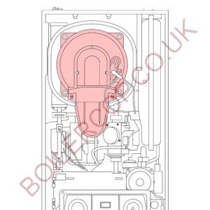 720531401 - REMEHA BROAG - Avanta Boilers - Avanta Plus Combi 28C - Heat Exchanger Front Plate
